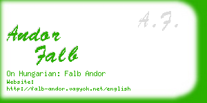 andor falb business card